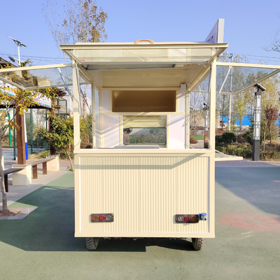 Triciclo elétrico multifuncional de 3,0 kW para vendas móveis de fast food, bebidas e lanches