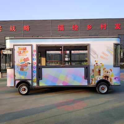 Trailers de lanches elétricos e móveis de aço galvanizado multifuncionais para venda a retalho