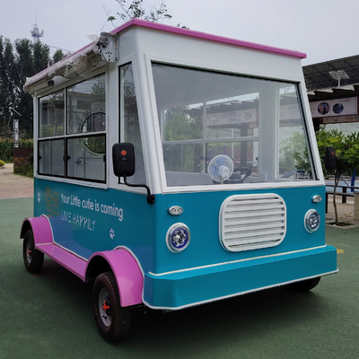 Caminhão de alimentação móvel elétrico multifuncional de comprimento personalizado para bebidas frias e lanches