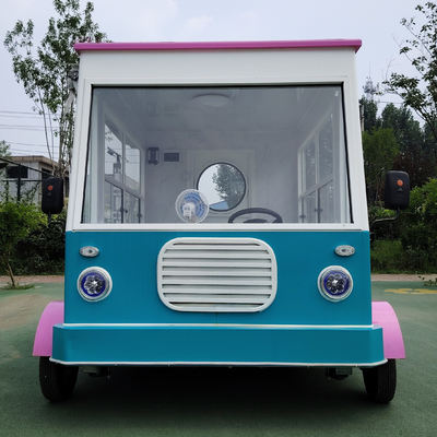 Caminhão de alimentação móvel elétrico multifuncional de comprimento personalizado para bebidas frias e lanches
