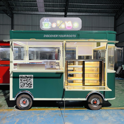 Bebida de frango frito e cola para caminhão de lanches móveis elétricos em óleo de cozinha