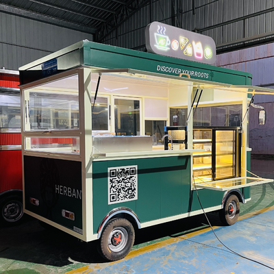 Bebida de frango frito e cola para caminhão de lanches móveis elétricos em óleo de cozinha