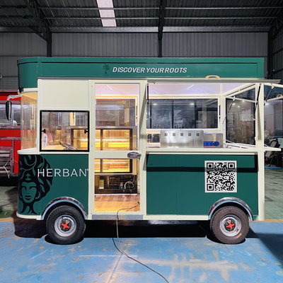 Bebida de frango frito e cola para caminhão de lanches móveis elétricos em óleo de cozinha