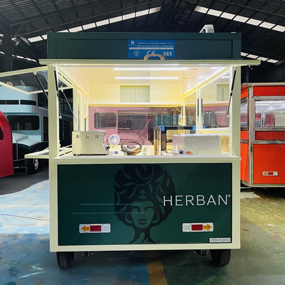Bebida de frango frito e cola para caminhão de lanches móveis elétricos em óleo de cozinha