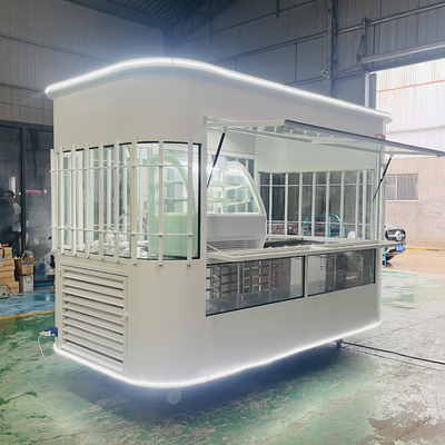 2023 Mobile Café Leite Chá Soja Leite Suco Fresco Vegetais Frutas Salada Carro Trolley