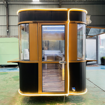 Reboque de aço galvanizado Multipurpose Mobile Square Style Fast Food Snack Trailer 1000kg Capacidade