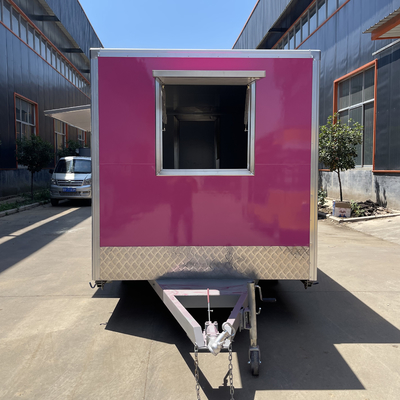 Reboque móvel multifuncional de lanches de fast-food de estilo quadrado para fábricas de processamento de carne