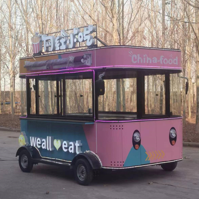 4 Rodas Elétricas Vans Móveis de Catering de Snacks e Bebidas