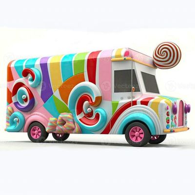 Caminhão de catering multiuso alimentado por bateria para doces frutas, nozes e vegetais