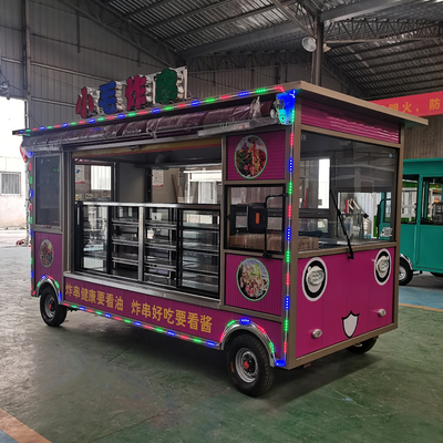 Bebidas Bebidas Café Leite Chá Carrinho de lanches móveis elétricos com pneu de vácuo