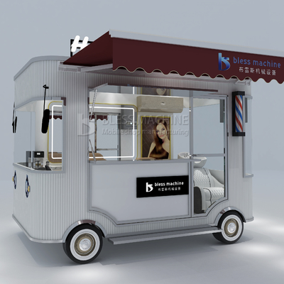 Eletricidade móvel de corte de cabelo salão barbeiro loja estilo design van caminhão carro de reboque 2023 Outlet