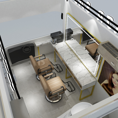 Eletricidade móvel de corte de cabelo salão barbeiro loja estilo design van caminhão carro de reboque 2023 Outlet