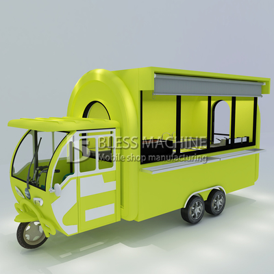 Customizado 1.5KW-4.5kw Três rodas Scooter Elétrico Carrinho de comida Tuk Tuk Triciclo de cozinha móvel