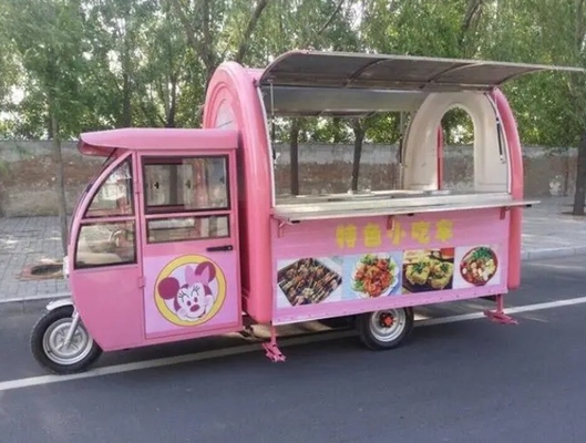 Customizado 1.5KW-4.5kw Três rodas Scooter Elétrico Carrinho de comida Tuk Tuk Triciclo de cozinha móvel
