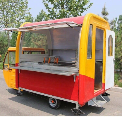 Customizado 1.5KW-4.5kw Três rodas Scooter Elétrico Carrinho de comida Tuk Tuk Triciclo de cozinha móvel