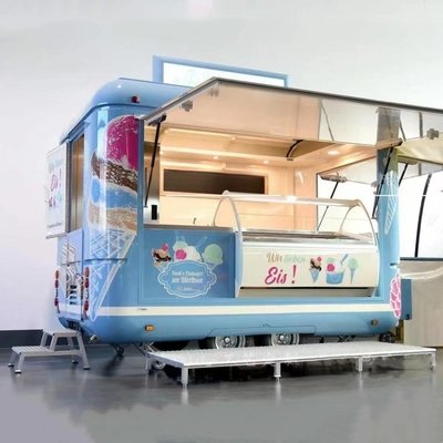Carrinho de cachorros-quentes Sorvete Bar de cerveja e refrigerantes Caminhão de comida móvel de 600 kg a 1400 kg