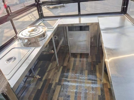Caminhão de fast food móvel personalizado com matéria-prima de trigo e café quente