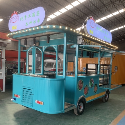 Caminhões de comida móveis de 4 rodas para carrinhos de cachorros quentes e catering
