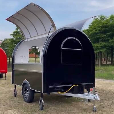 Mobile Café Leite Chá Fast Food Snack Reboque Carrinho de Trailers para produtos lácteos Acessível