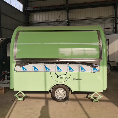 Mobile Café Leite Chá Fast Food Snack Reboque Carrinho de Trailers para produtos lácteos Acessível
