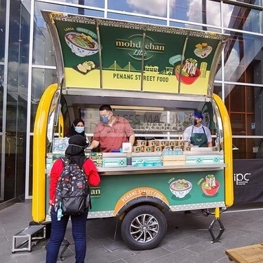 Mobile Café Leite Chá Fast Food Snack Reboque Carrinho de Trailers para produtos lácteos Acessível