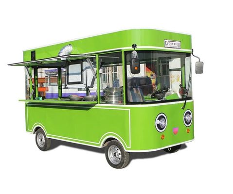 Carrinhos de fast food ao ar livre Crepe Food Truck com snack Equipamento de cozinha de cozinha móvel