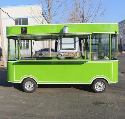 Carrinhos de fast food ao ar livre Crepe Food Truck com snack Equipamento de cozinha de cozinha móvel