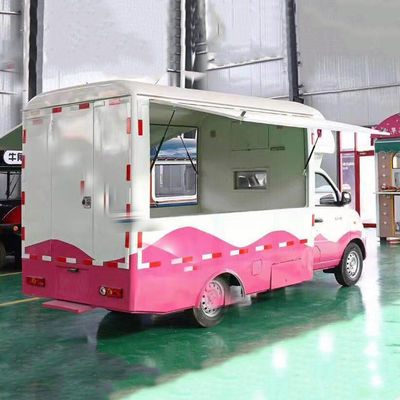 Carrinhos de fast food ao ar livre Crepe Food Truck com snack Equipamento de cozinha de cozinha móvel