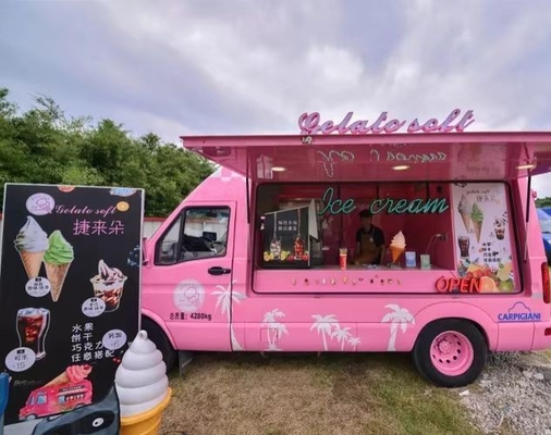 Carrinho de Comida Carrinho de Venda de Bebidas Outdoor Mobile Fast Food Trailer para celular personalizado