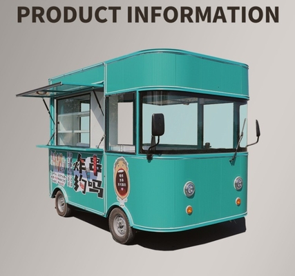 Caminhão de alimentação com motor de potência externa Van de cozinha estilo quadrado Caminhão de sorvete elétrico 4x2