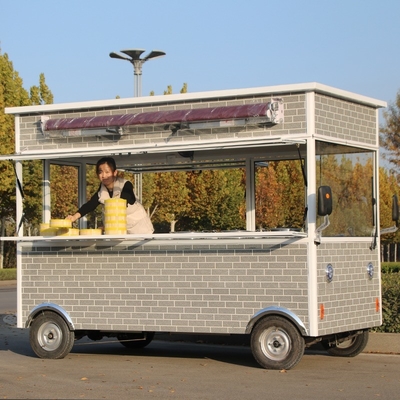 110v/220v Carrinhos de vendedores elétricos Hot Dog Caminhão de comida móvel com material de soja