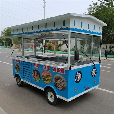 110v/220v Carrinhos de vendedores elétricos Hot Dog Caminhão de comida móvel com material de soja