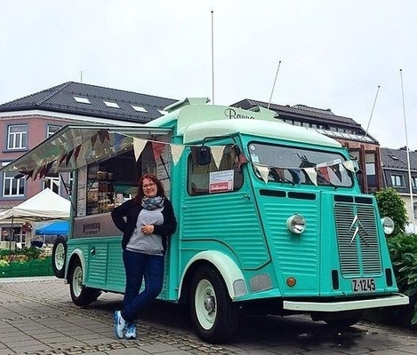 Food Trailer Vintage Mobile Vendas de várias mercadorias personalizadas Citroen HY Van