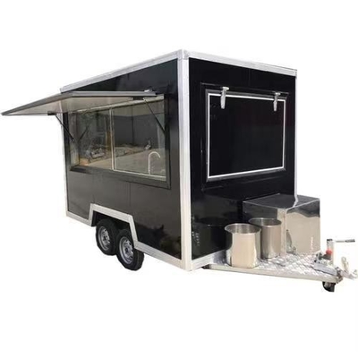 110v/220v Instalações de processamento de carne Trailers de crêpe motorizados Food Truck Café com cozinha completa