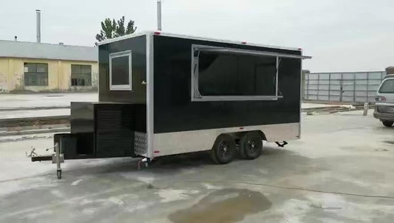 110v/220v Instalações de processamento de carne Trailers de crêpe motorizados Food Truck Café com cozinha completa