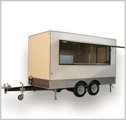 110v/220v Instalações de processamento de carne Trailers de crêpe motorizados Food Truck Café com cozinha completa