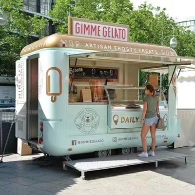 Caminhão de comida móvel de rua de concessão totalmente equipado para reboque de fast food multifuncional