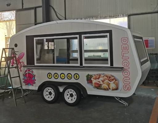 Pneus de vácuo Trailers móveis de comida Carrinho de churros elétricos multifuncional para compra