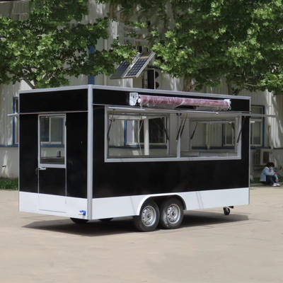 Pneus de vácuo Trailers móveis de comida Carrinho de churros elétricos multifuncional para compra