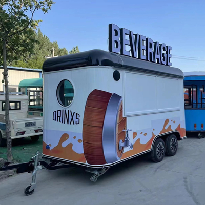 Pneus de vácuo Trailers móveis de comida Carrinho de churros elétricos multifuncional para compra
