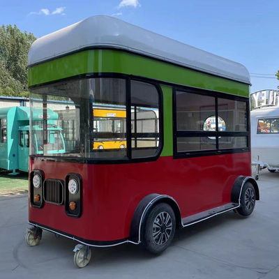 4 rodas Outlet personalizado Fruta Salada Bebidas Café Leite Chá Cerveja Trailer de sorvete