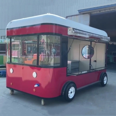 4 rodas Outlet personalizado Fruta Salada Bebidas Café Leite Chá Cerveja Trailer de sorvete