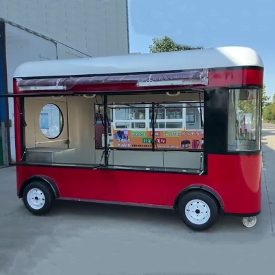 4 rodas Outlet personalizado Fruta Salada Bebidas Café Leite Chá Cerveja Trailer de sorvete