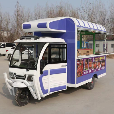 2023 Outlet Multipurpose Mobile Electric Fast Food Snack Triciclo Pedicab Três rodas