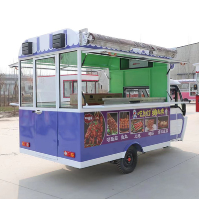 2023 Outlet Multipurpose Mobile Electric Fast Food Snack Triciclo Pedicab Três rodas