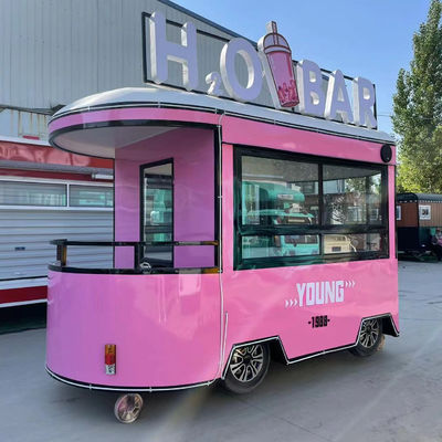110v/220v Voltagem 2022 Mobile Food Snack Sorvete Bebida Fria Café Chá Leite Van Truck Boutique