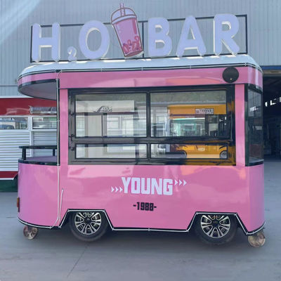 110v/220v Voltagem 2022 Mobile Food Snack Sorvete Bebida Fria Café Chá Leite Van Truck Boutique