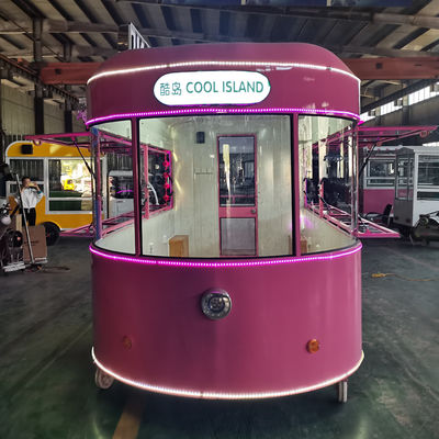 110v/220v Voltagem 2022 Mobile Food Snack Sorvete Bebida Fria Café Chá Leite Van Truck Boutique