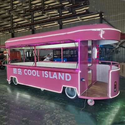 110v/220v Voltagem 2022 Mobile Food Snack Sorvete Bebida Fria Café Chá Leite Van Truck Boutique