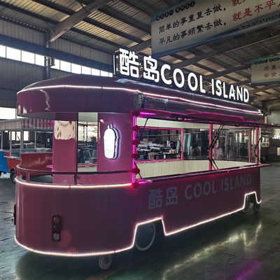 110v/220v Voltagem 2022 Mobile Food Snack Sorvete Bebida Fria Café Chá Leite Van Truck Boutique